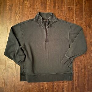 Green 1/4 zip sweatshirt